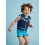 Maillot de bain flottant enfant - funny bleu / noir / blanc