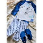 Maillot de bain gar�on 2 pi�ces t - shirt et pantalon de protection uv brasilia bleu