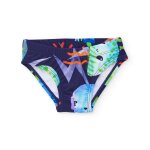 Maillot de bain gar�on en maille d inspiration marine bleu