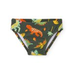 Maillot de bain pour gar�on en maille et tissu extensible vert