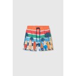 Maillot de bain gar�on en tissu recycl� planche de surf orange