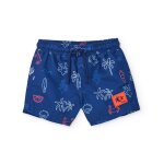 Maillot de bain pour gar�on en toile avec tissu l�ger bleu