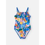 Maillot de bain imprim avec bretelles fines ajustables bleu