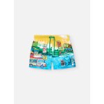 Maillot de bain imprim avec cordon de rglage jaune