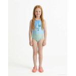 Maillot de bain avec imprim� marin et paillettes bleu clair