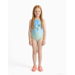 Maillot de bain avec imprim� marin et paillettes bleu clair