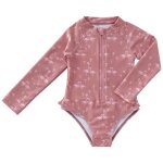 Maillot de bain manches longues anti - uv rose
