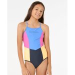 Maillot de bain une pi�ce block party fille bleu marine