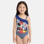 Maillot de bain une pi�ce fille imprim� minnie bleu
