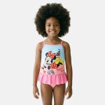 Maillot de bain une pi�ce fille imprim� minnie rose