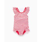Maillot de bain À pois avec volants rouge Maillot de bain À pois avec volants rouge