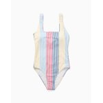 Maillot de bain � rayures avec doublure you&me rouge