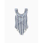 Maillot de bain � rayures avec volants you&me beige clair