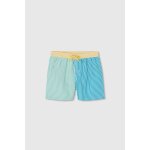 Maillot de bain en tissu recycl� � rayures blanc