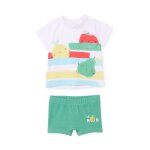 Maillot de bain en tricot pour b�b� avec motif fruits blanc