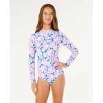 Maillot une pi�ce manches longues sunshine upf fille electric blue