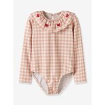 Maillot r�tro fille lil' atelier mini manches longues vieux rose