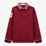 Maillot de rugby look garon rouge bordeaux