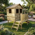 Maisonnette en bois 2m� - magnolia - cabane pour enfant en pin autoclave bois