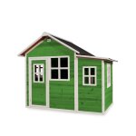 Maisonnette en bois avec extension modulable pour jardin vert