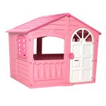 Maisonnette cabane barbe  papa plastique rose