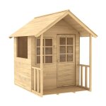 Maisonnette cabane enfant lavande bois fsc marron