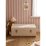 Malle de rangement feston beige poudr�