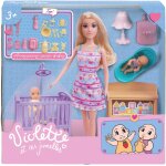 Mannequin violette avec chambre des jumeaux multicolore Mannequin violette avec chambre des jumeaux multicolore