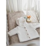 Manteaux b�b� en coton - collection �petits chats� blanc