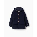 Manteau À capuche avec doublure matelassée bleu Manteau À capuche avec doublure matelassée bleu