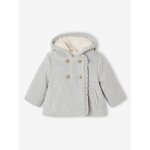 Manteau en drap de laine bb gris chin