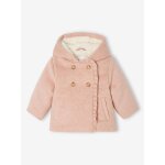 Manteau en drap de laine bb rose