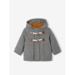 Manteau duffle - coat bébé avec capuche gris chine Manteau duffle - coat bébé avec capuche gris chine