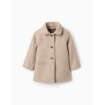 Manteau � effet laine avec doublure b&s beige clair