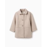 Manteau � effet laine avec doublure b&s beige clair