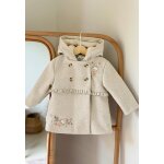 Manteau enfant avec capuche manouk beige