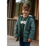 Manteau enfant imperm�able doubl� sherpa avec capuche malo vert