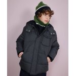 Manteau d'enfant matelass� avec capuche amovible et doublure chaude gris