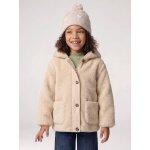 Manteau fille � capuche �cru