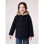 Manteau fille � capuche marine