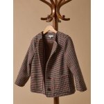 Manteau en lainage fille carreaux multico