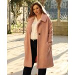 Manteau long de maternit oversize lonie rose