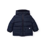 Manteau matelass� pour gar�on avec capuche bleu