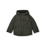 Manteau matelass pour garon avec imprim gomtrique vert kaki