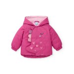 Manteau en molleton pour b�b� avec capuche rose