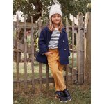 Manteau officier en drap de laine fille marine