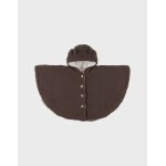 Manteau poncho bb chocolat en groloudoux marron