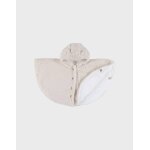Manteau poncho bb en fausse fourrure beige