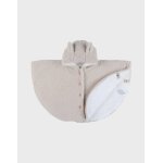 Manteau poncho bb en groloudoux beige