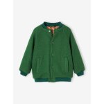 Manteau style teddy fille en lainage bouclettes vert anglais